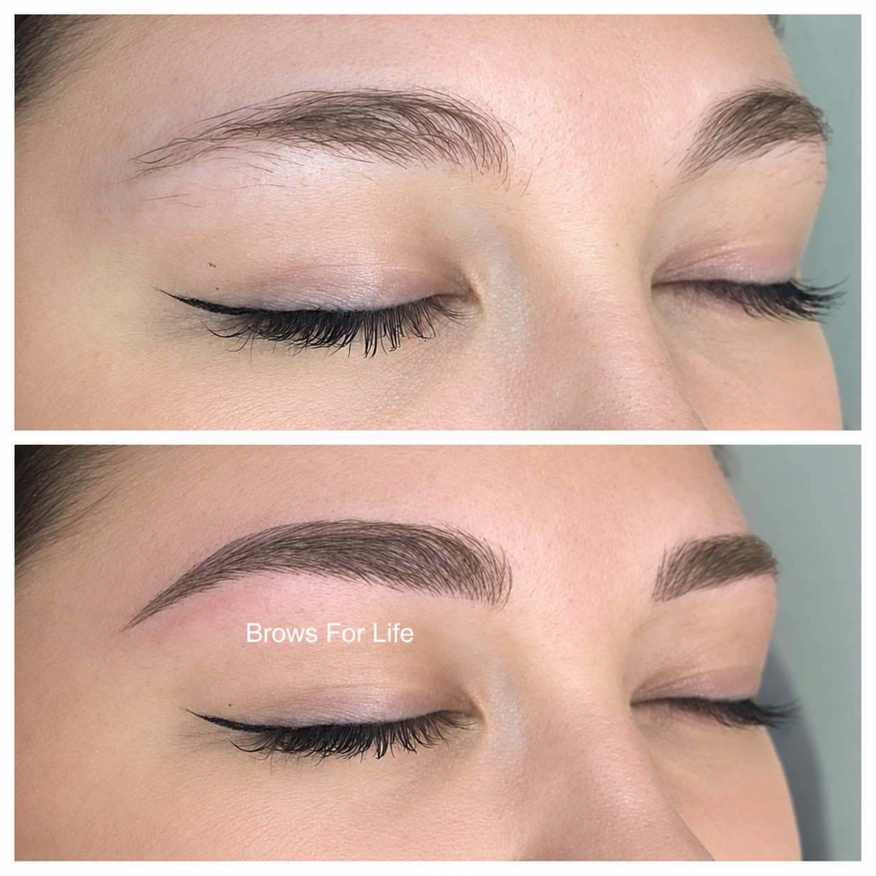 Microblading before and after on a Brows For Life client in Danbury, CT, photo 06