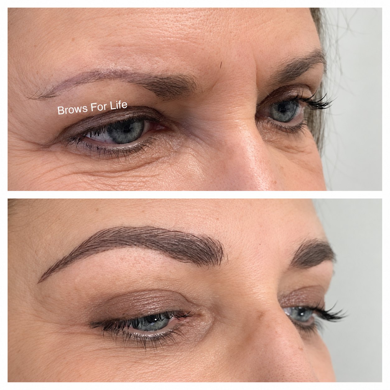 Microblading before and after on a Brows For Life client in Danbury, CT, photo 12